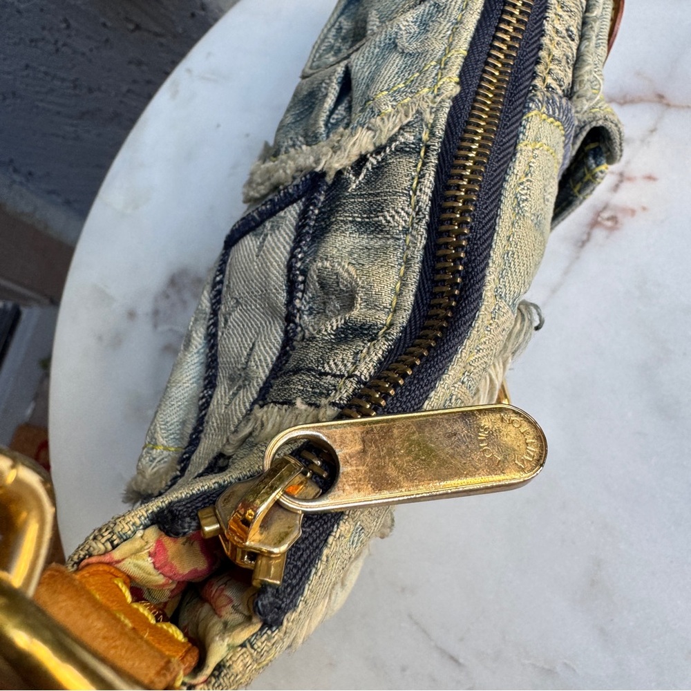 Louis Vuitton Denim Patchwork Pouchy Shoulder Bag - Picture 8 of 16